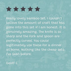Bamboo Cutlery Set (Red Bag)