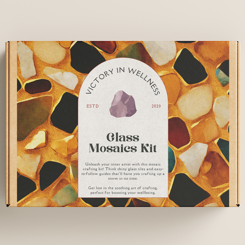 Create Stunning Mosaics, Craft Kit with Glass Tiles & Instructions, Crafting for Wellbeing | by Victory In Wellness-0