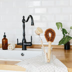 Natural Dish Brushes for Washing Up | Plant Based Kitchen Scrubber Brush (6 Piece Starter Set)