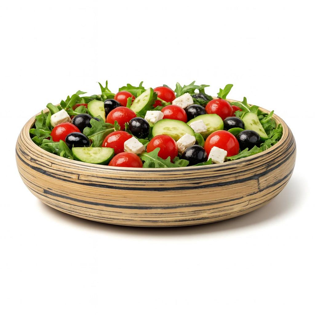 Bamboo Fruit Bowl & Home Decor Bowl (Dark Natural)-2