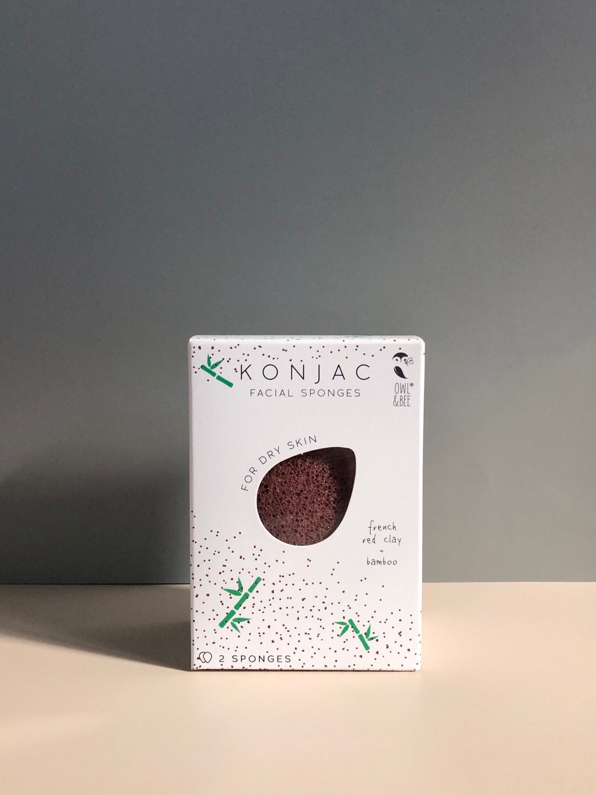 Natural Konjac facial sponges - For dry skin - Vegan (2 sponges in 1 box)-3