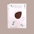 Natural Konjac facial sponges - For dry skin - Vegan (2 sponges in 1 box)-0