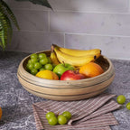 Bamboo Fruit Bowl & Home Decor Bowl (Dark Natural)-3